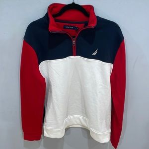 Nautica Americana mens medium quarter zip sweatshirt